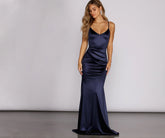 Robe drapée en satin Emilia